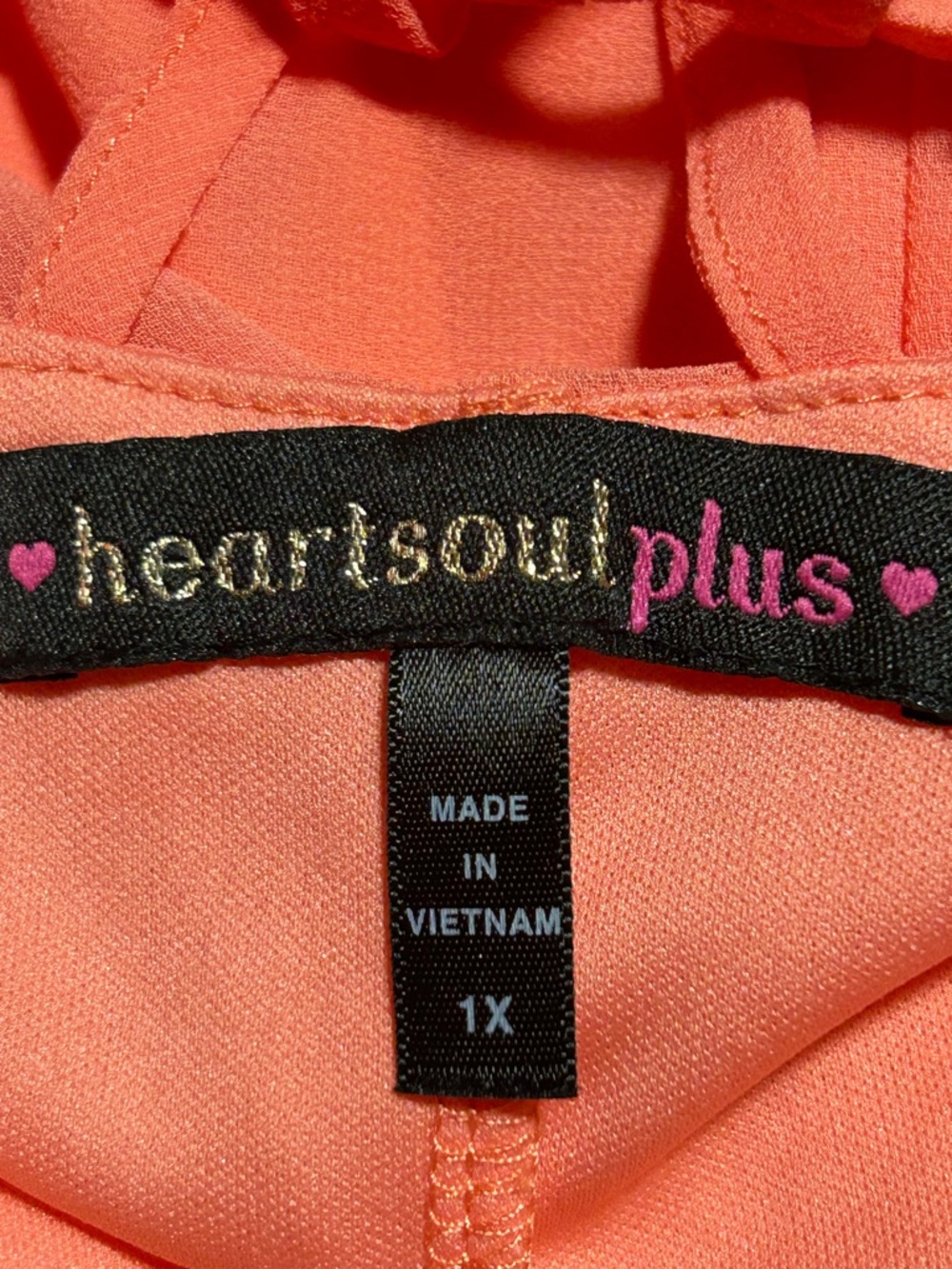 HeartSoul Bright Orange Scoop Neck Tunic with Back Strap Detail - Picture 3 of 3